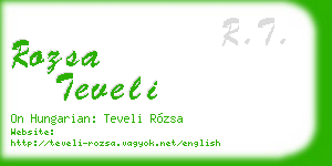 rozsa teveli business card